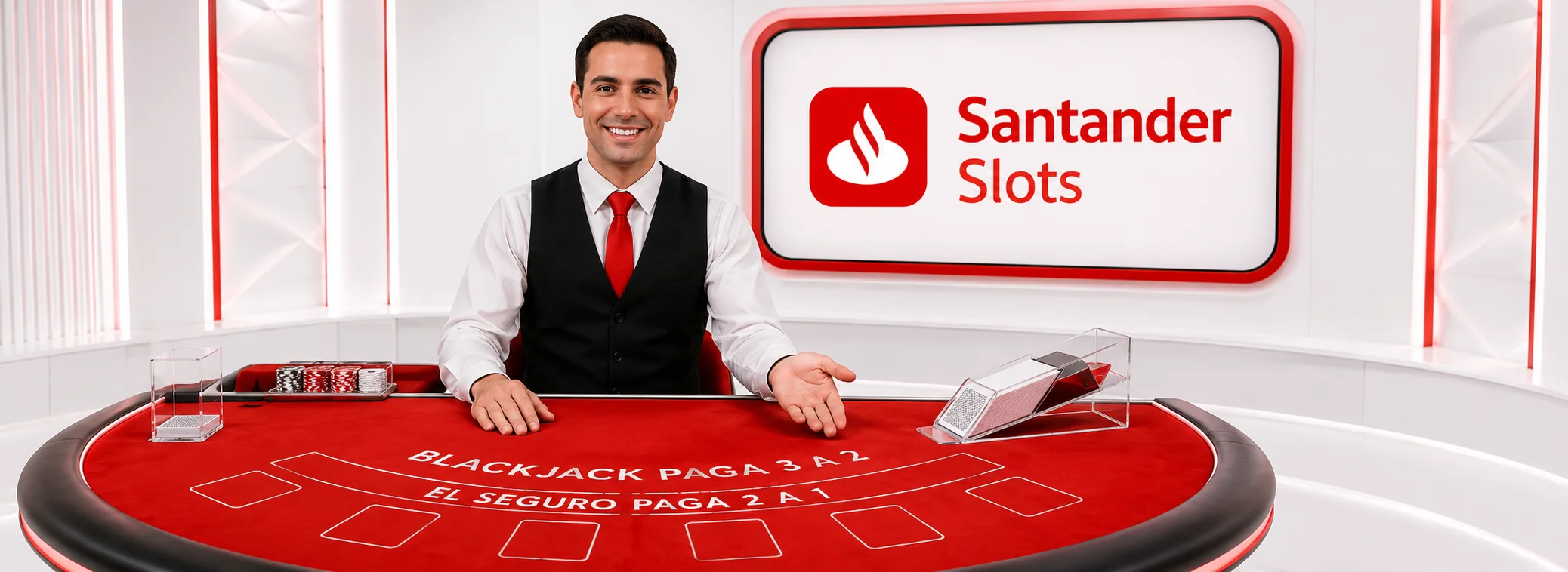 Casino en vivo de Santander Slots, con crupieres en español